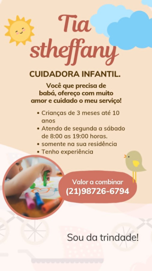 Busco vaga de Babá