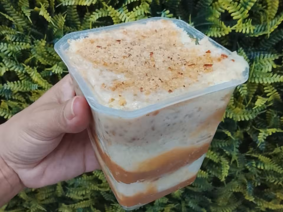 Bolo de pote - paçoca com doce de leite