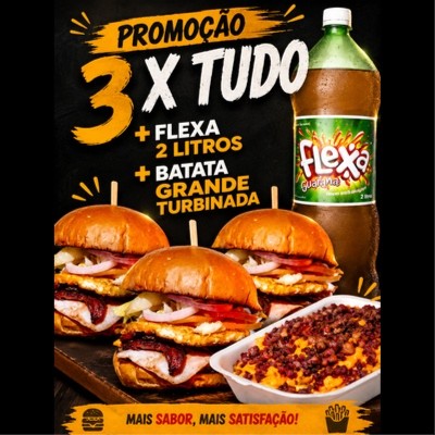 Combo Família 3 X-Tudo + Batata + Refri 2L