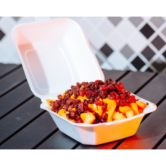 Batata Frita Crispy Média com Cheddar e Bacon