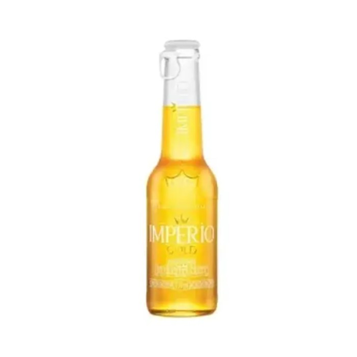 Cerveja Império Gold Long Neck.