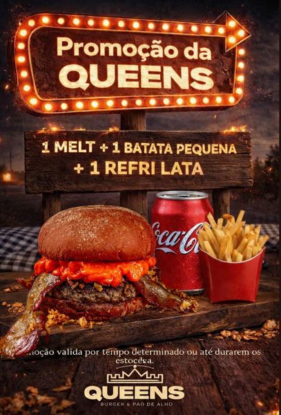 TRIO MELT! + 1 Batata P + 1 BEBIDA LATA